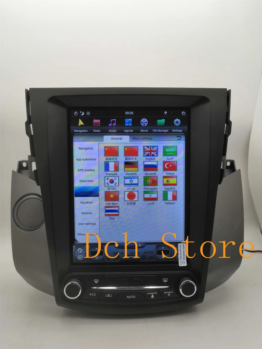 10,4 ''вертикальный экран Tesla стиль Android 8,1 автомобильный DVD gps навигация радио для Toyota RAV4 rav 4 2006-2012 PX6 CARPLAY ips