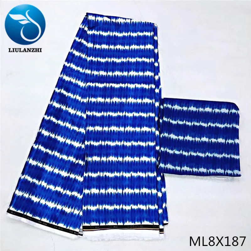 

LIULANZHI african fabrics satin ankara prints fabric Hot sale nigerian chiffon fabric 4+2yards/lot ML8X170-ML8X195