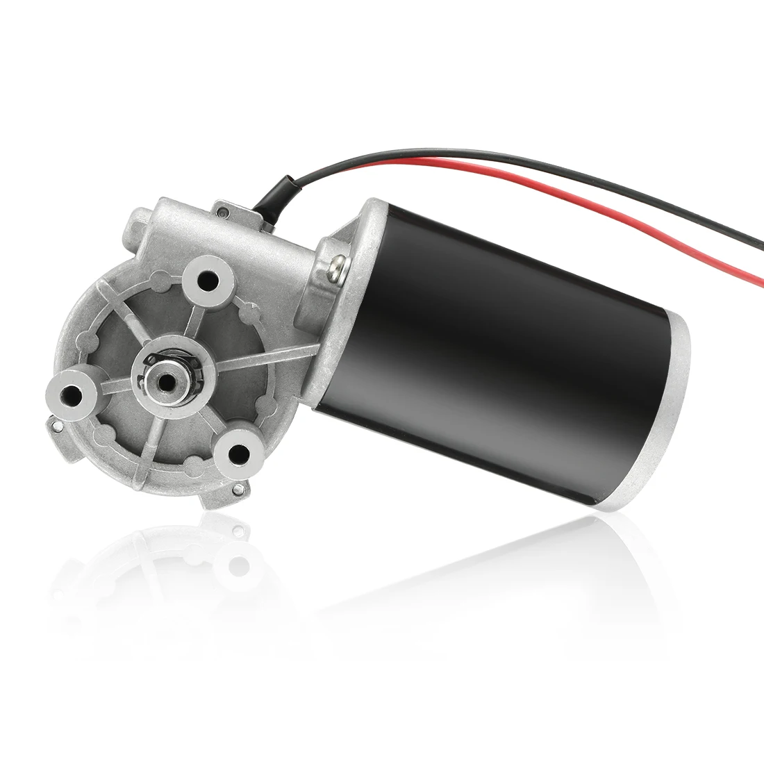 

Uxcell DC12V 60W 60RPM 8N.M Reversible Worm Gear Motor High Torque Speed Reducing Electric GearBox Motor-JCF63R