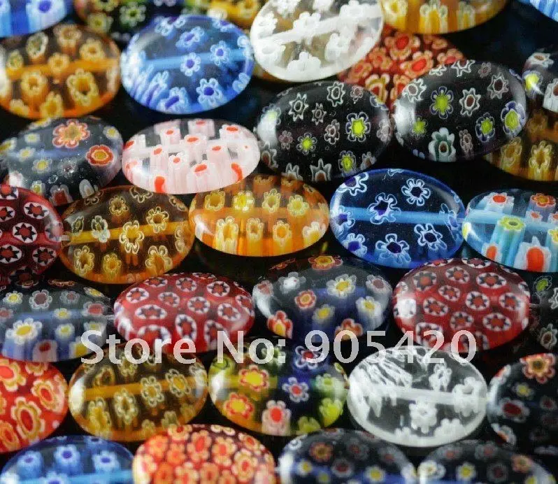 Оптовая продажа Микс красных и синих бусин OMH 6 8 10 12 мм плоская форма круглый