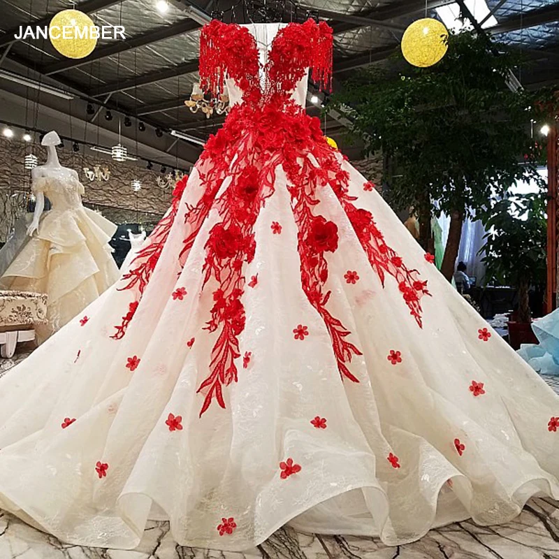 LSGT918 вечерняя вечеринка красный цветок с плеча зашнуровать о образным вырезом