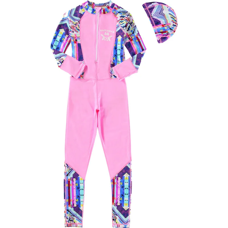 

Toddler Swimsuit Long Sleeve Children Diving Surfing Bathing Swimming Suit One Piece UV Sports Swimwear for Teenager Girls Boys