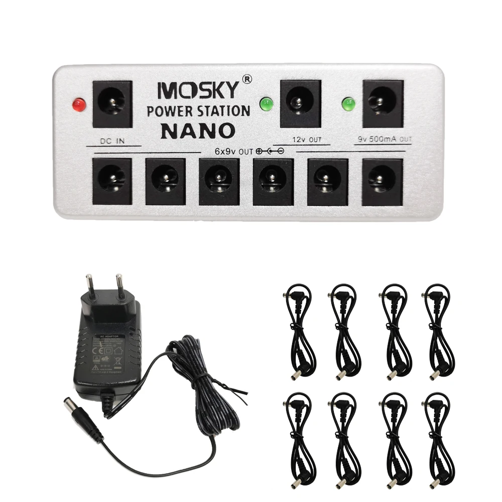 Блок питания Mosky NANO для гитарной педали с 8 выходами источник 12 В/9 в| |