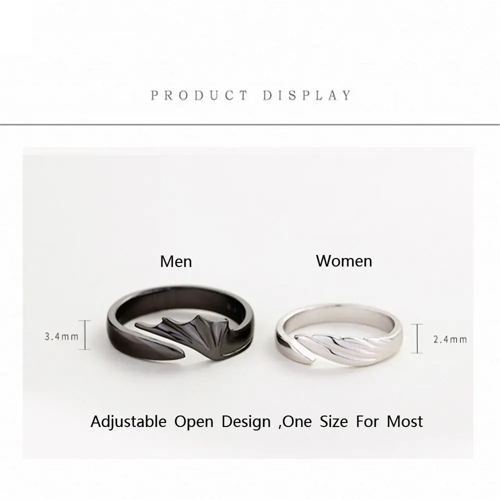 Выцветающее свадебное кольцо для помолвки предотвращающее аллергию с ангелом и