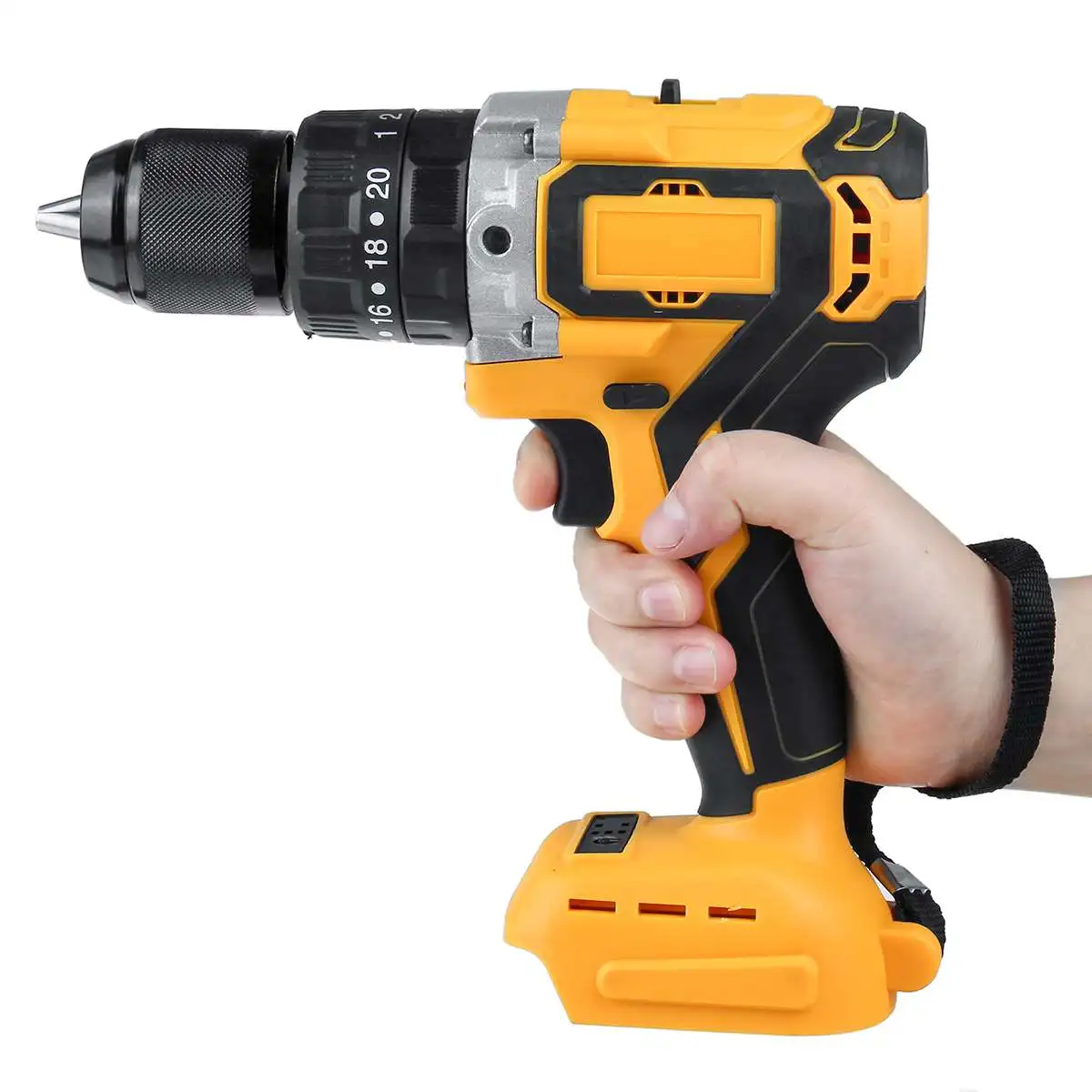 

3 in 1 90NM 13mm Brushless Electric Drill Hammer Screwdriver 18V 21V 20+3 Torque Cordless Impact Drill for Makita Battery