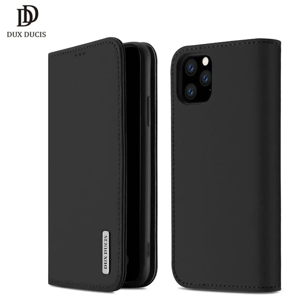 DUX DUCIS чехол из натуральной кожи для iPhone 11 2019 смарт кожаный флип бумажник телефона