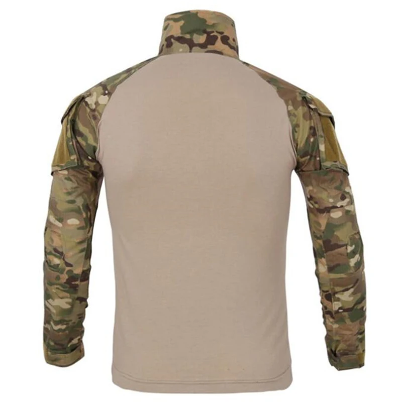 Мужская тактическая футболка с длинным рукавом военная тренировочная