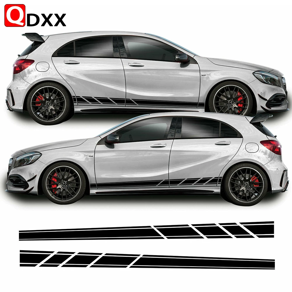 Нижние боковые полосы для Mercedes A Class A45 AMG Виниловая наклейка графический комплект