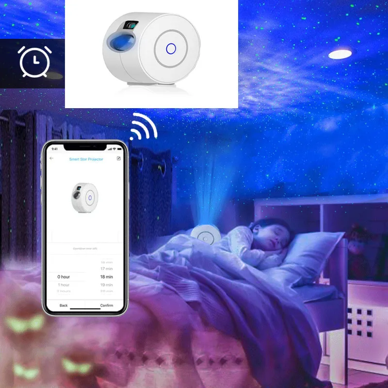Wi Fi Tuya Smart Проектор звездного неба лазерный проектор развевающиеся ночной