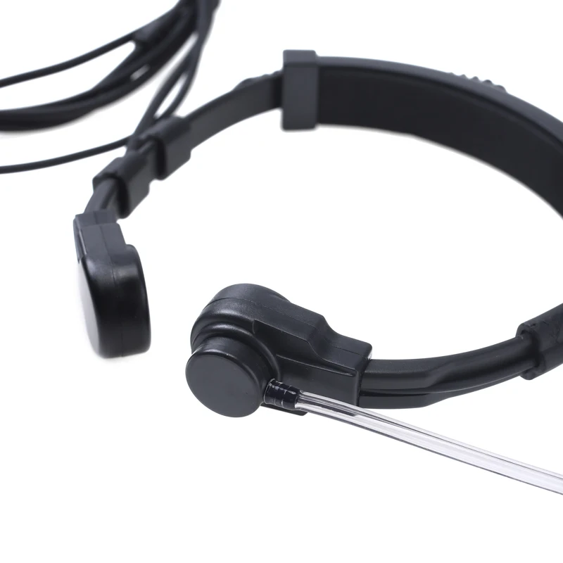 Flexible Throat Mic Microphone Covert Acoustic Tube Earpiece Headphone For Baofeng Kenwood Headset Two Way Radio Walkie Talkie