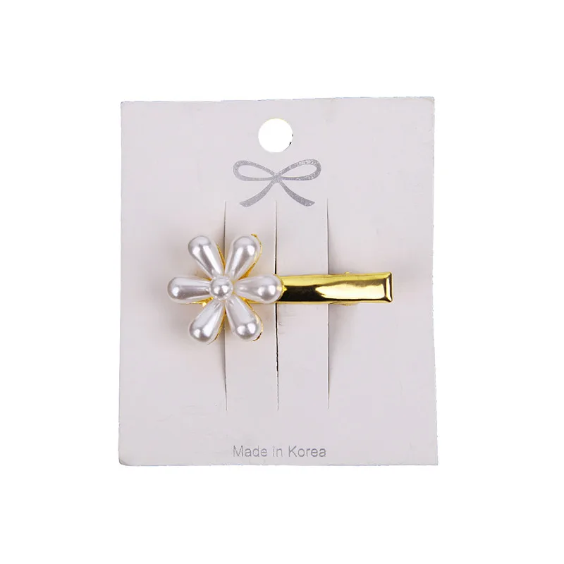 

Elegant Women Golden Pearls Hair Clips Rhinestone Hairpins For Women Girls Gift