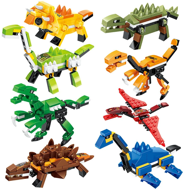 

Mechanical Dinosaur Build Block Series 8 In 1 Diy Assembled Bricks Toy's Building Blocks Model Gifts for Boys In Stock