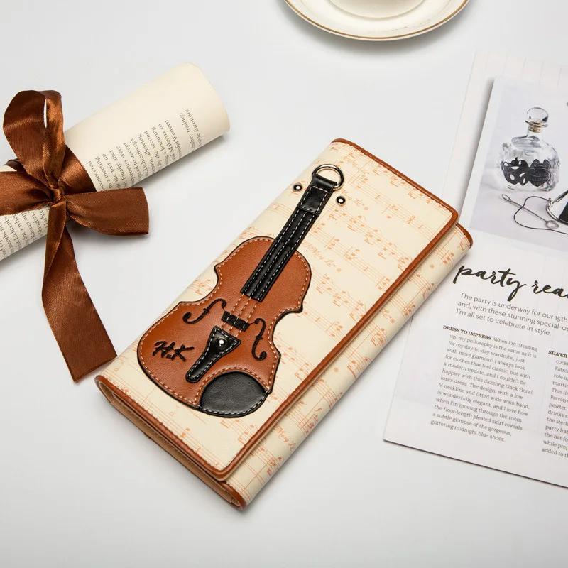 

Новый Винтажный Кошелек для монет, женский кожаный держатель для карт, кошелек на молнии для девушек, милый индивидуальный Длинный кошелек ...