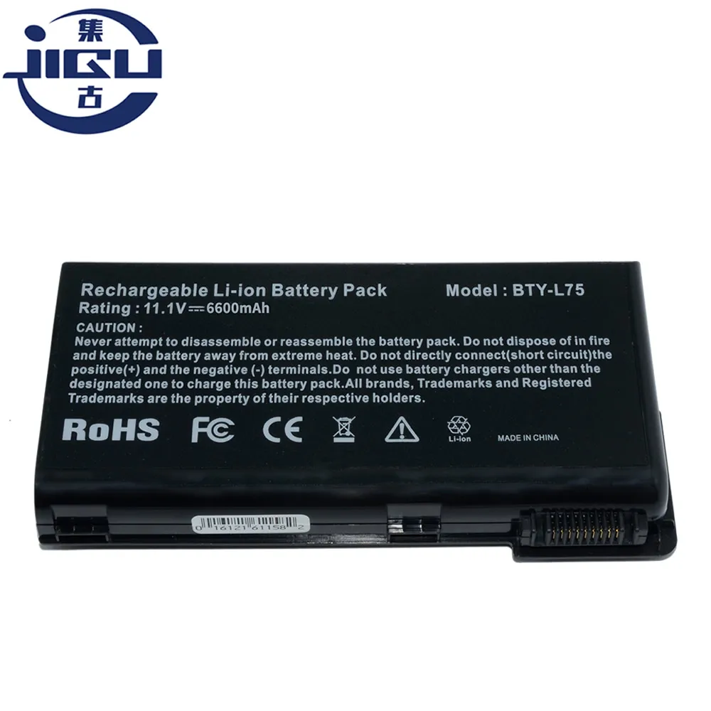 

JIGU Laptop Battery BTY-L74 BTY-L75 MS-1682 For MSI A5000 All Series CR600 A6000 A6200 CR610 CR620 CR700 CX600 CX700 9CELLS
