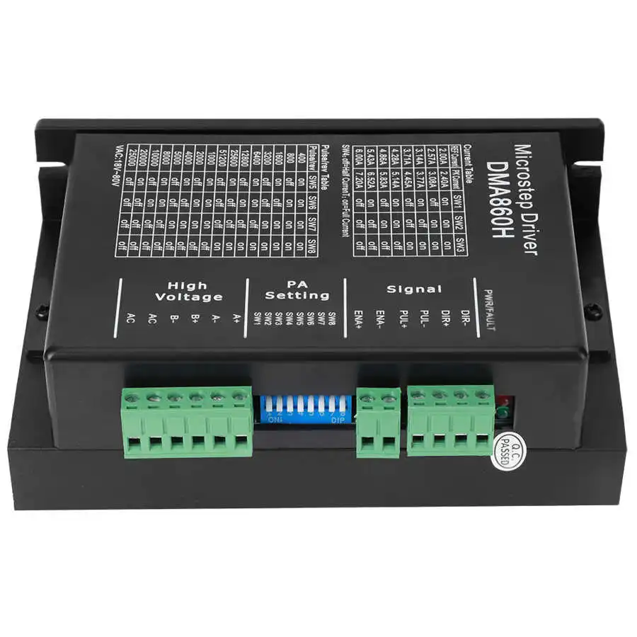 Драйвер шагового двигателя CNC Digital 32 Bit Ultra Low Sound DMA860H 2 4 A 18 80V AC|Драйвер двигателя| |