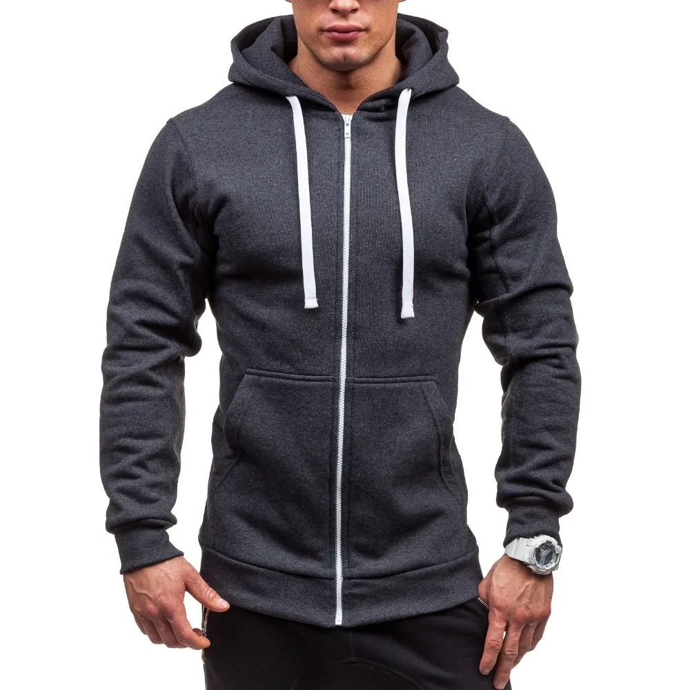 

Толстовка ZOGAA мужская с капюшоном, однотонная приталенная худи, 5 цветов, размеры s, на весну и осень