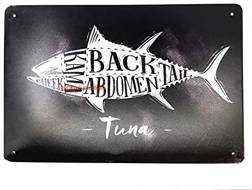 Винтажный металлический знак syplog, ретро-постер для мясной рыбы, Настенный декор для кухни, бара, паба, фермы, дома 20x30 см