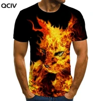qciv flame t shirt men animal t shirts 3d graphics funny t shirts abstract tshirt printed short sleeve punk rock casual tops