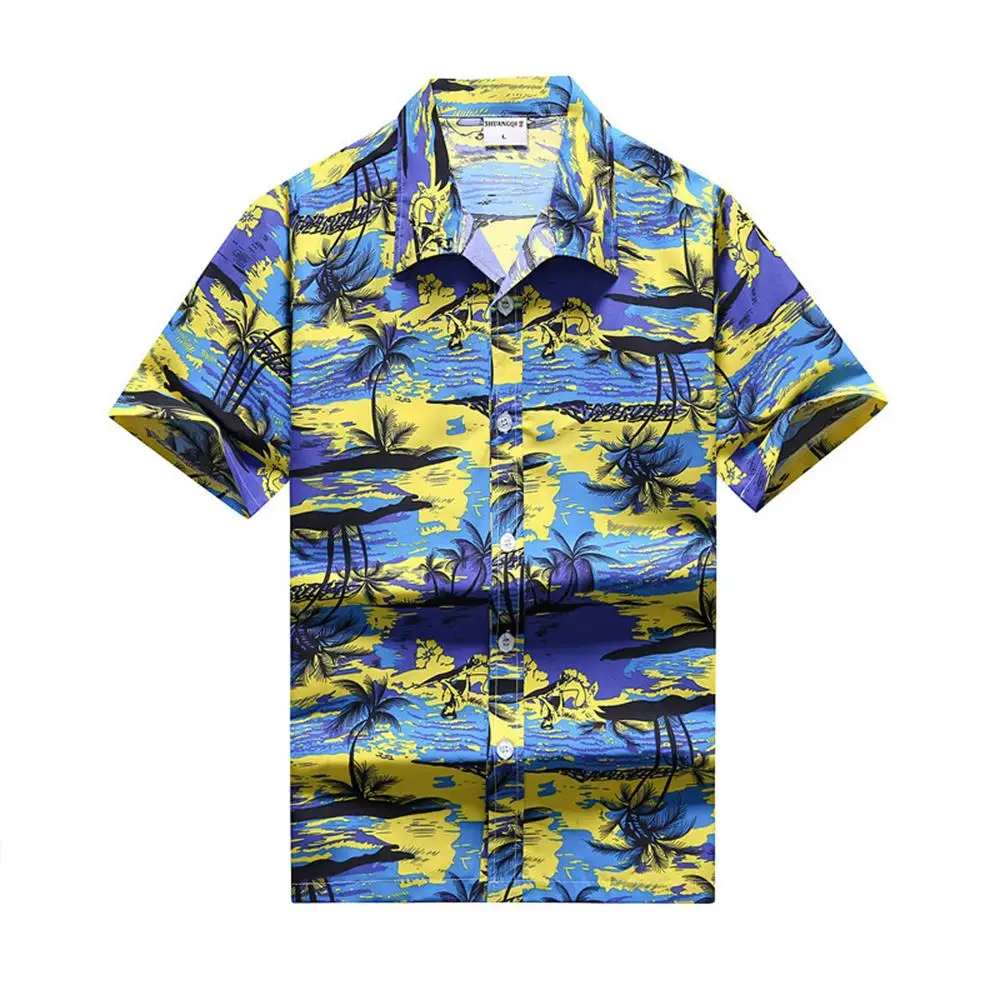 

Plus Size Herenkleding Holiday Beach Summer Shirts for Men VD1935 Short Sleeve Button Up Hawaii Men Shirts