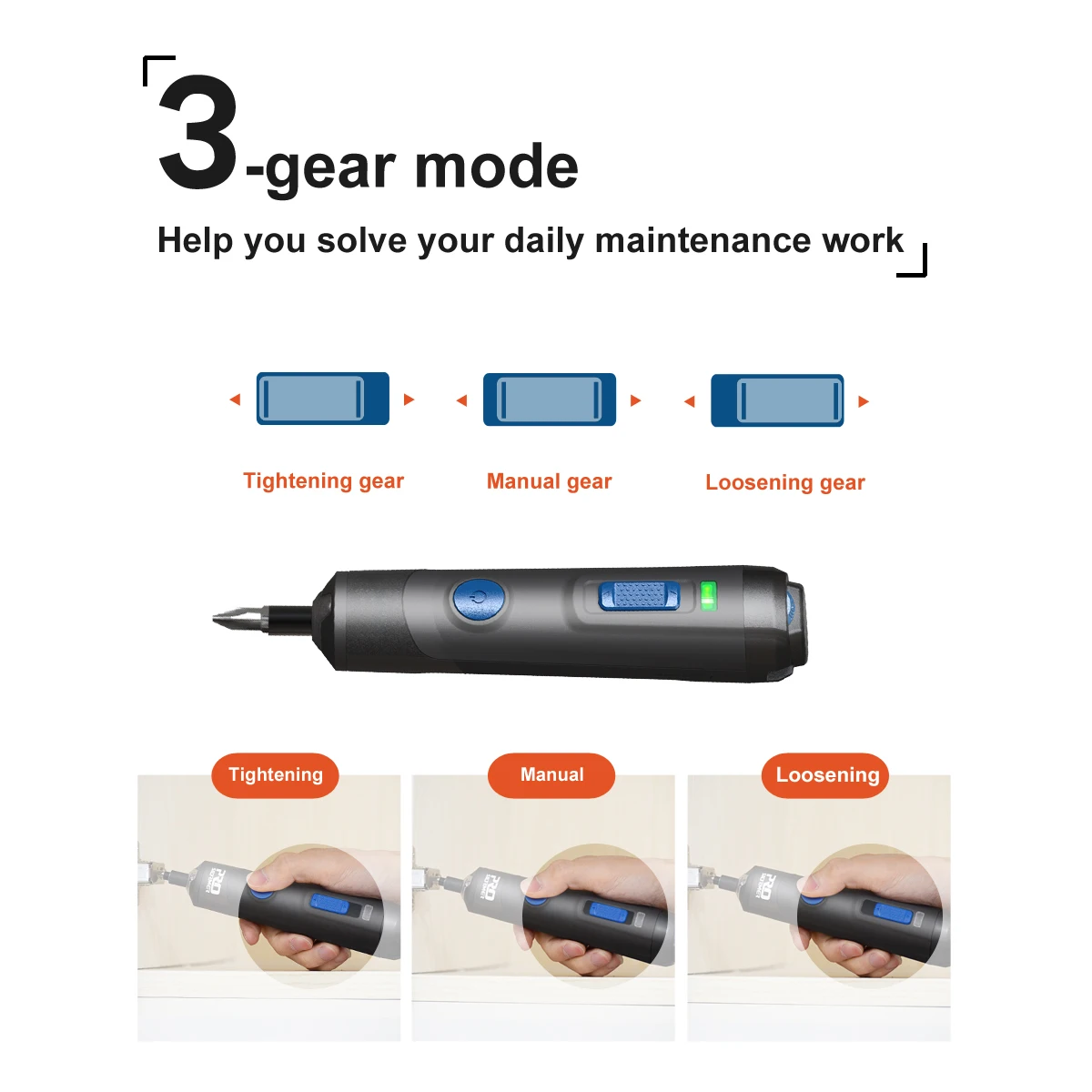 PROSTORMER 4 в Мини Беспроводная электрическая отвертка USB перезаряжаемая умная