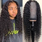 Индийский глубокий кудрявый 13x 4 парик на сетке спереди парики из человеческих волос для черных женщин глубокая волна 4x4 бесклеевой парик на сетке предварительно заправленный парик для волос
