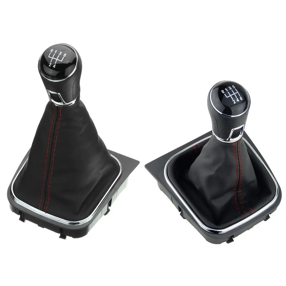 

Car Manual 5/6 Speed Shift Knob PU Shifter Boot Cover for Volkswagen VW Golf 5 MK5 R32 for GTI 2004 2005 2006 2007 2008 2009