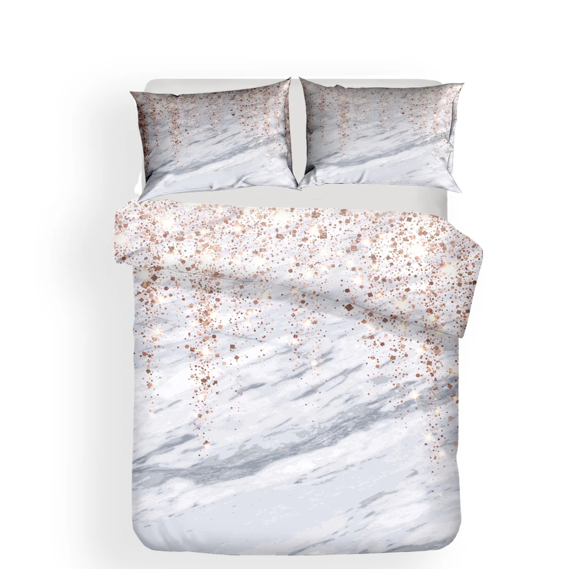Комплект постельного белья с красочным 3D рисунком камней Королевский размер