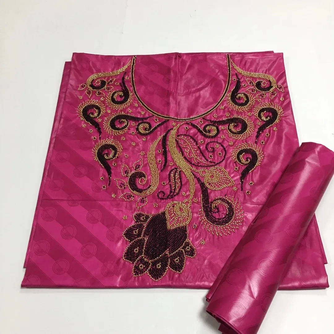 2021 год африканская парча Базина белые камни бусины Гвинея раковина одежда