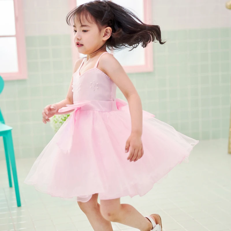 Модное Вечернее платье для девочек розовое свадебное на день рождения летняя