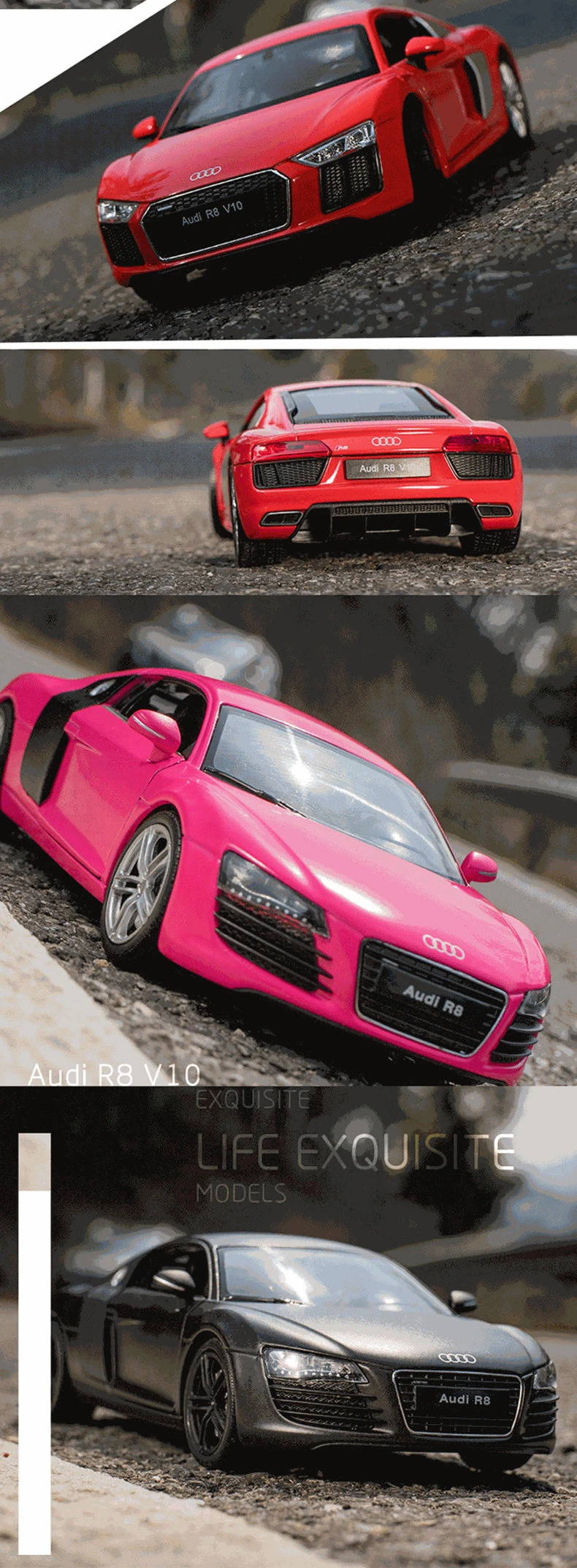 Welly 1:24 Audi R8 V10 TT автомобиль сплав модель автомобиля моделирование автомобиля украшение коллекция Подарочная игрушка Литье под давлением модель игрушка для мальчиков