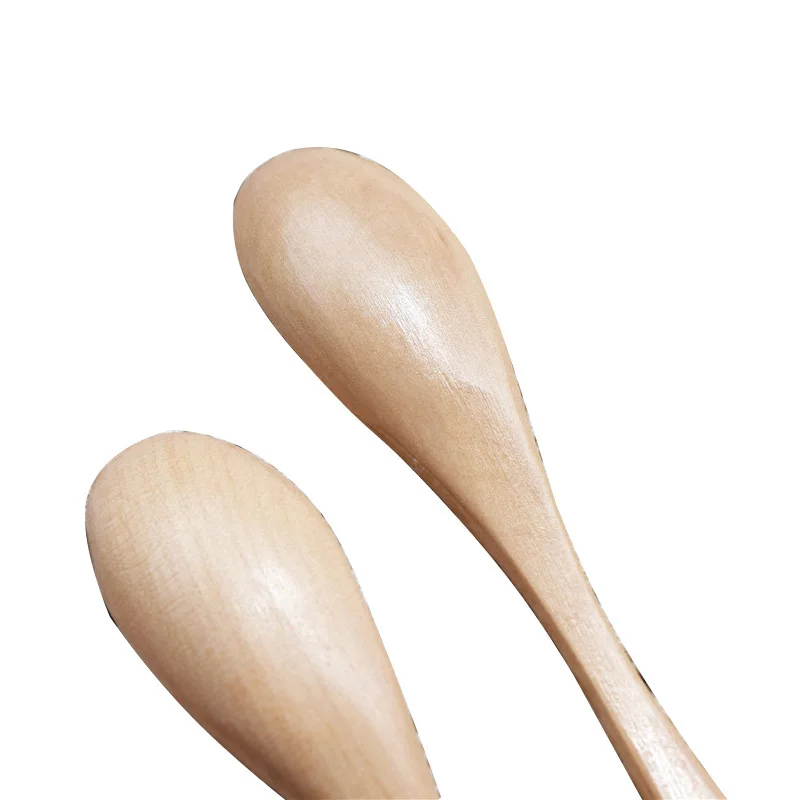 Японская милая маленькая и изысканная ложка в форме эллипса деревянная для детей