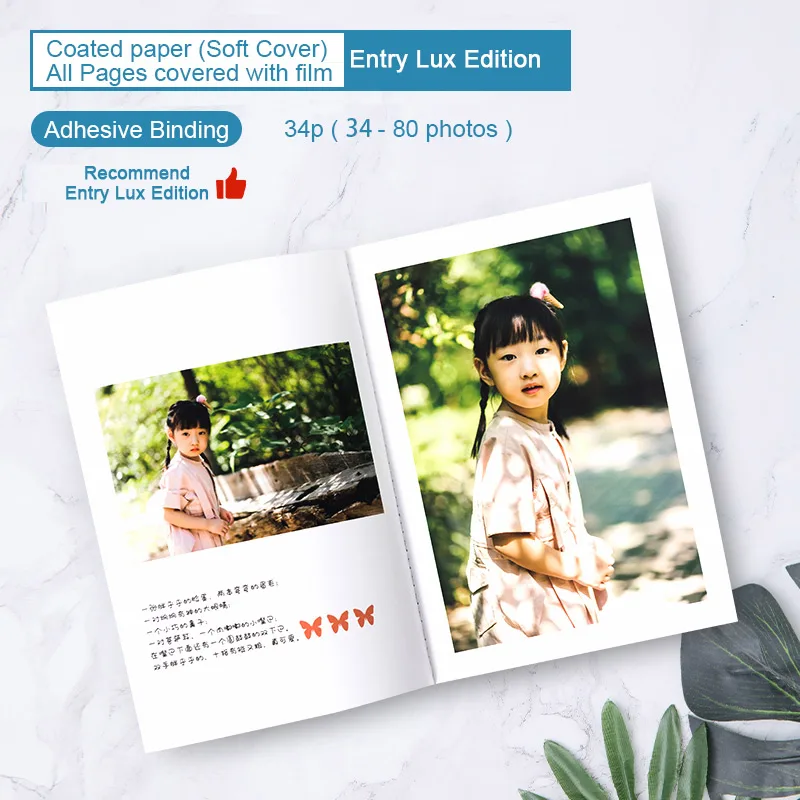 34P Entry Lux Сделанная на заказ Фотокнига сделай сам фотоальбом напечатай свою фотокнигу поминовение Фотокнига креативный подарок для любимого - Цвет: 34P Entry Lux