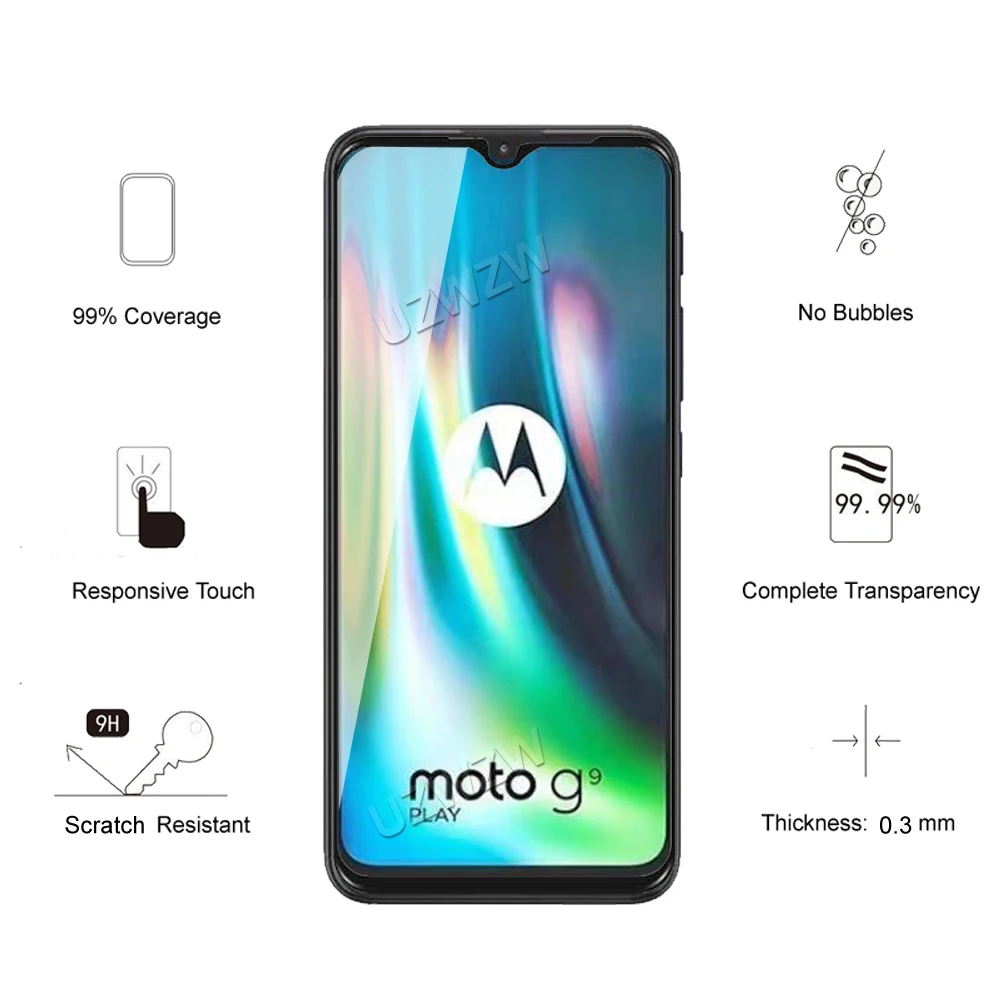 for motorola moto g9 play full coverage tempered glass phone screen protector protective guard film 2 5d 9h hardness free global shipping