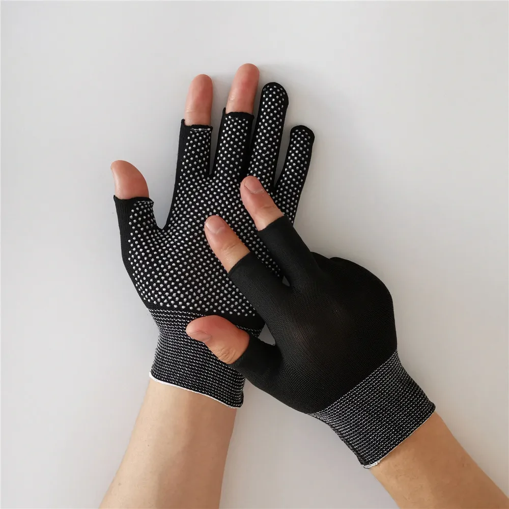 

1 Pair Anti Slip 3 Fingers Cut Fishing Gloves Breathable Cycling Hunting Parts Portable Fitness Pesca Glof Outdoor Accessories