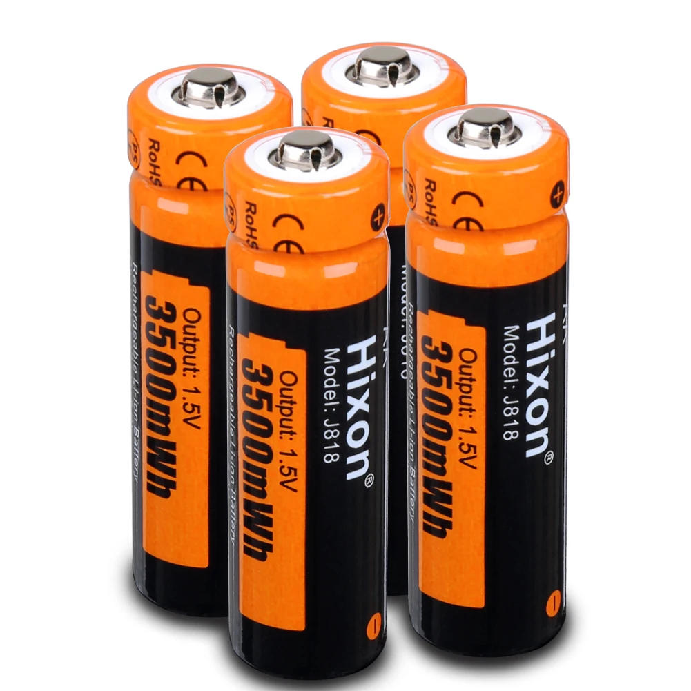 Комплект из 4 предметов 3500mWh 1 5 V AA ЛИТИЙ Перезаряжаемые Батарея и комфортные