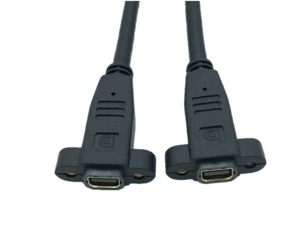 

Мини Дисплей Порты и разъёмы удлинитель «Мама-мама» кабель дисплейный порт MiniDP типа с резьбовое отверстие может блокировать Панель креплен...