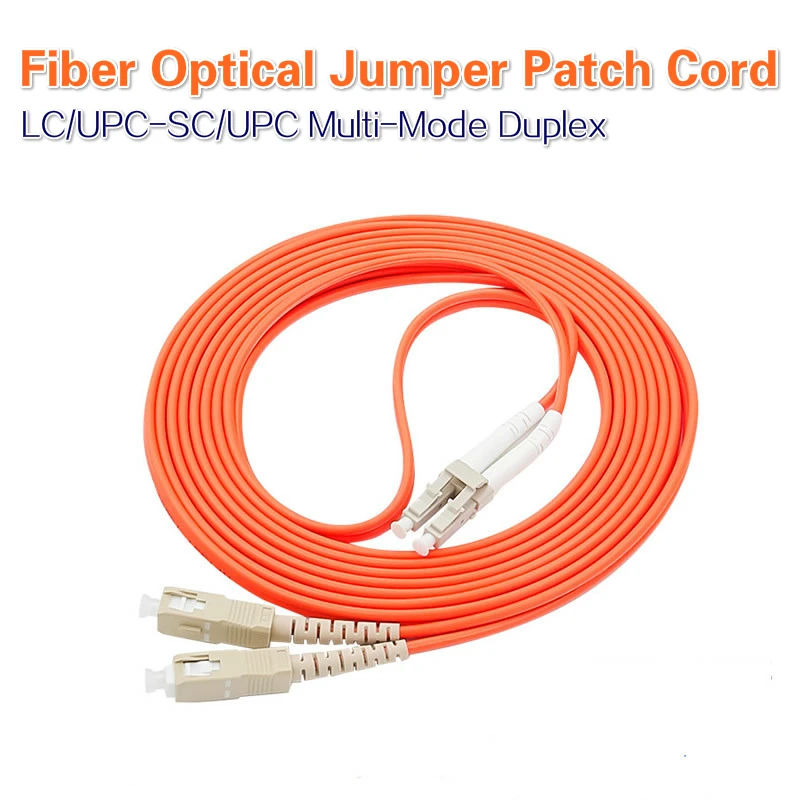 LC/UPC-SC/UPC Multi-Mode Fiber Cable Multimode Duplex Fiber Optical Jumper Patch Cord 10PCS Free shipping