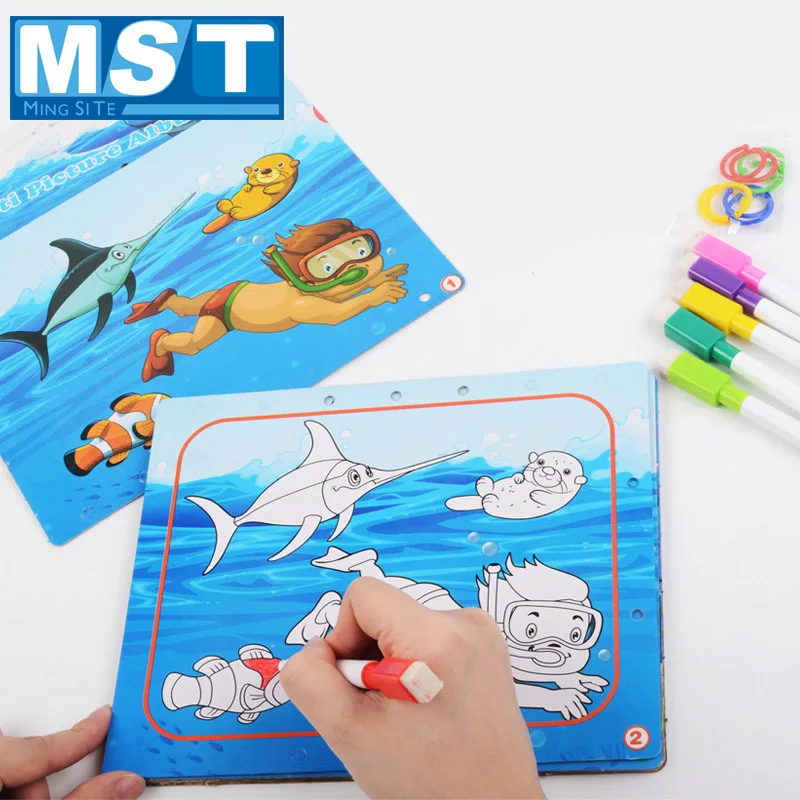 Многоразовая волшебная доска для рисования водой граффити книга детей раннее