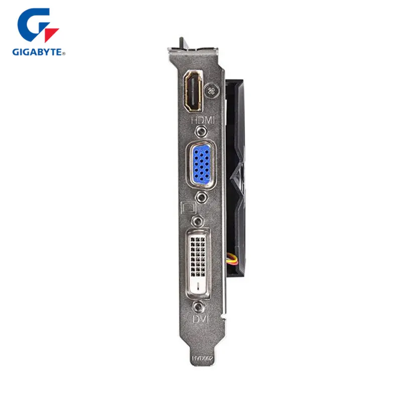 GIGABYTE игровые видеокарты Nvidia Geforce GT730 2 Гб 64 бит GDDR5 видеокарта для HDMI DVI PC б/у