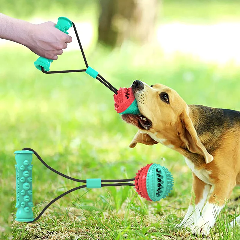 

Pet supplies Interactive toy dogs pull training ball food leaks molar rod pull rope toy bite resistant large medium dog chew toy
