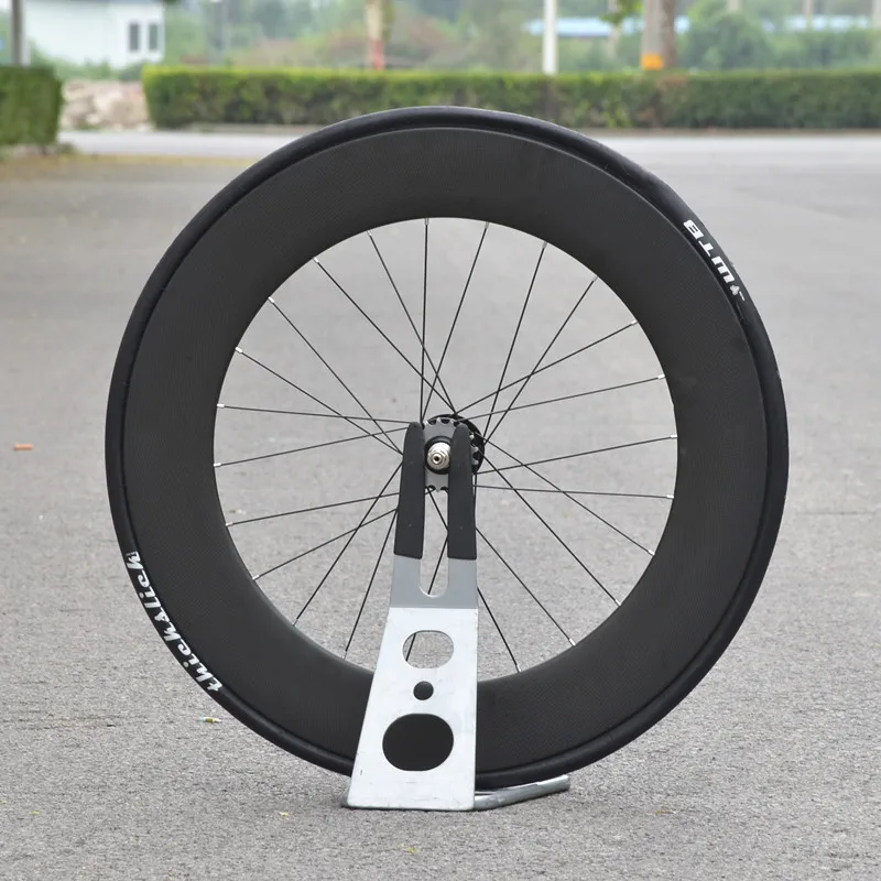 700C 88MM Fixed Gear Bike Wheels Carbon Fiber Clincher Fixie TRACK Wheelset Single Speed Bike Racing Wheel with Bearing Hub