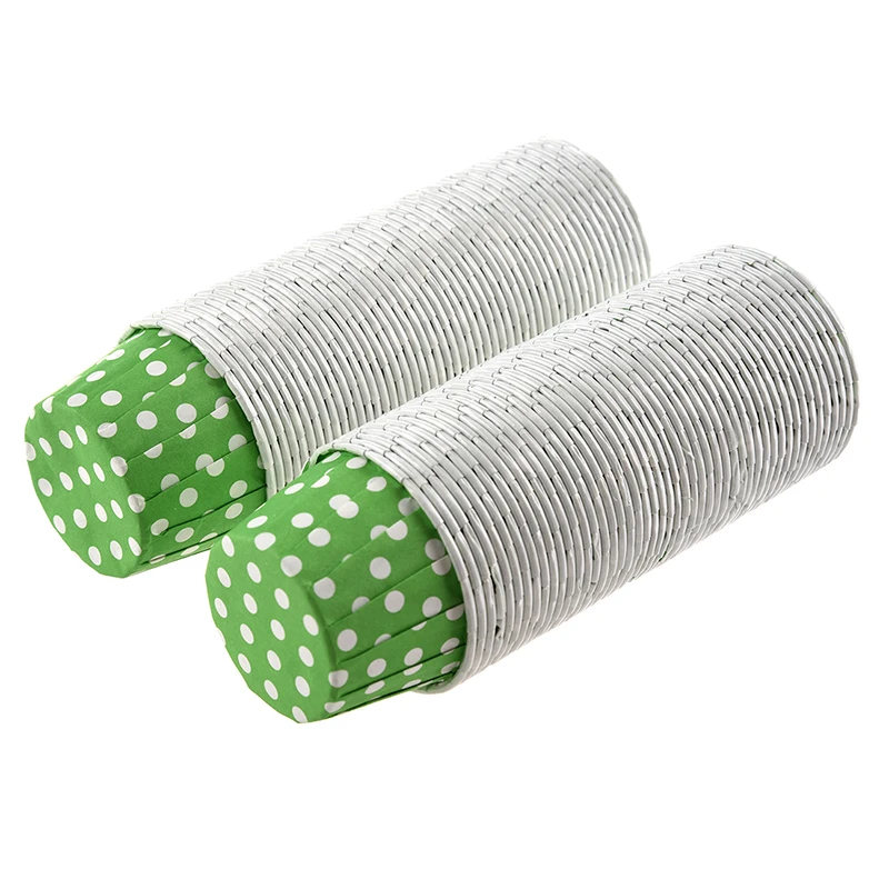 100 X обертка для кекса бумажный чехол торта чашки выпечки подкладка зеленый цвет| |