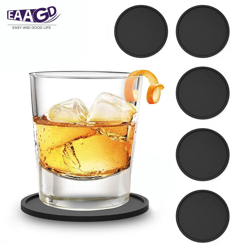 8 шт./компл. силиконовые подставки для напитков Нескользящие круглые мягкие