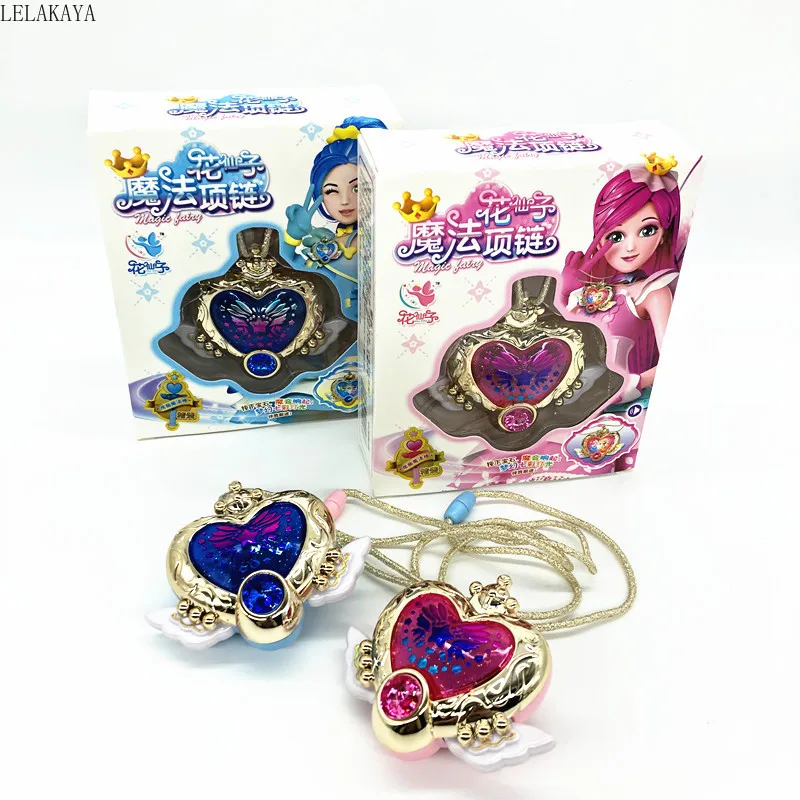 

Magical LED Fairy Heart Love Glowing Necklace With Colorful Light Action Figure Sailor Moon Magic Wand Stick Jewelry Accessories
