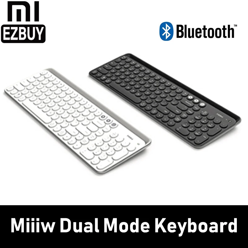 Xiaomi Youpin Miiiw Двухрежимная клавиатура 104 ключ Bluetooth беспроводная 2 4 ГГц портативная