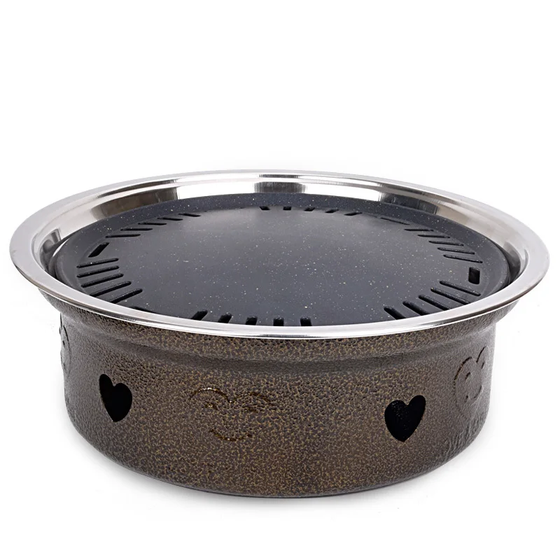 Корейская бытовая печь для барбекю древесный уголь Японский Круглый карбоновый