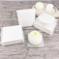 500pcs round 1000pcs square steamed bun papers non stick household snack bread cake steamer oil paper pads