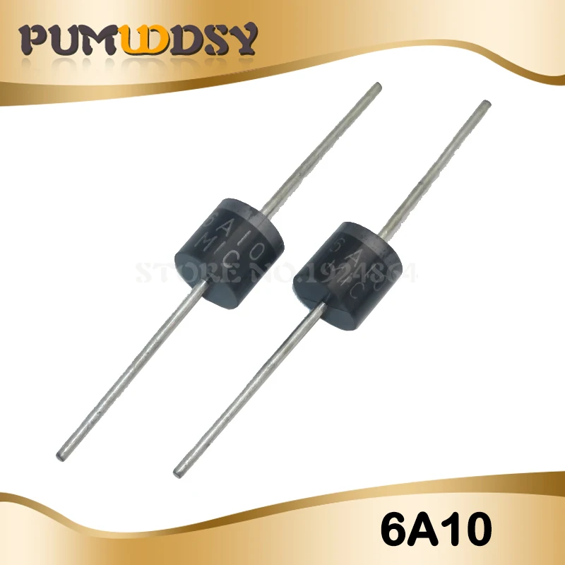 20 штук с выпрямительным диодом 6A 1000V R-6 6A10