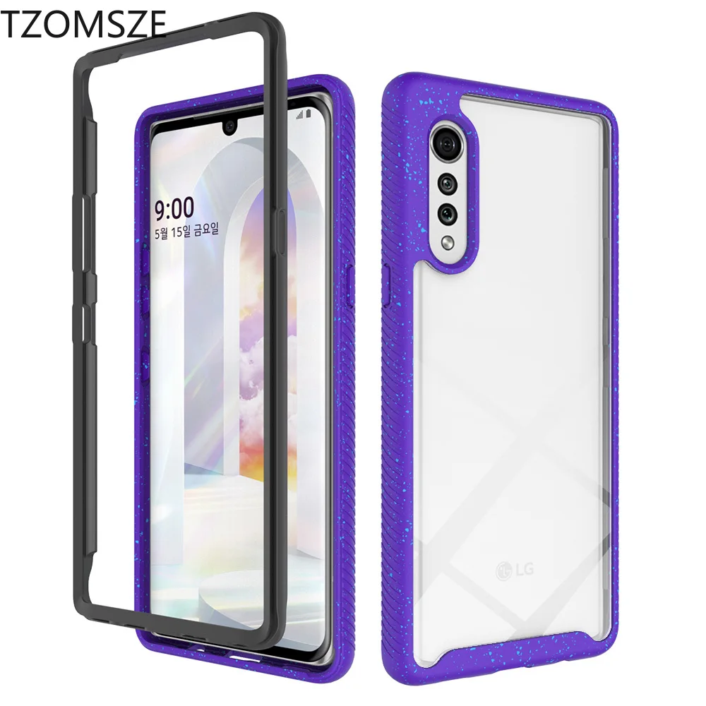

Shockproof Phone Case For LG K92 5G VELVET G9 Stylo 6 Q51 Q510 k51 Reflect Non-slip Colored Dots Armor Clear Back Cover Fundas