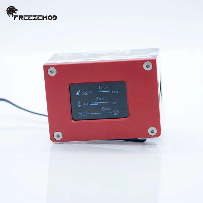 

FREEZEMOD LSJ-ZN pc water cooler 2019 new intelligent computer flow speed LCD temperature detection water cooler flow meter .